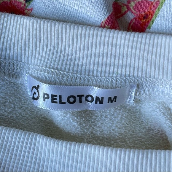 Peloton Oversized Everyday Cream Pink Floral Crewneck Sweatshirt 35001 - Picture 15 of 16